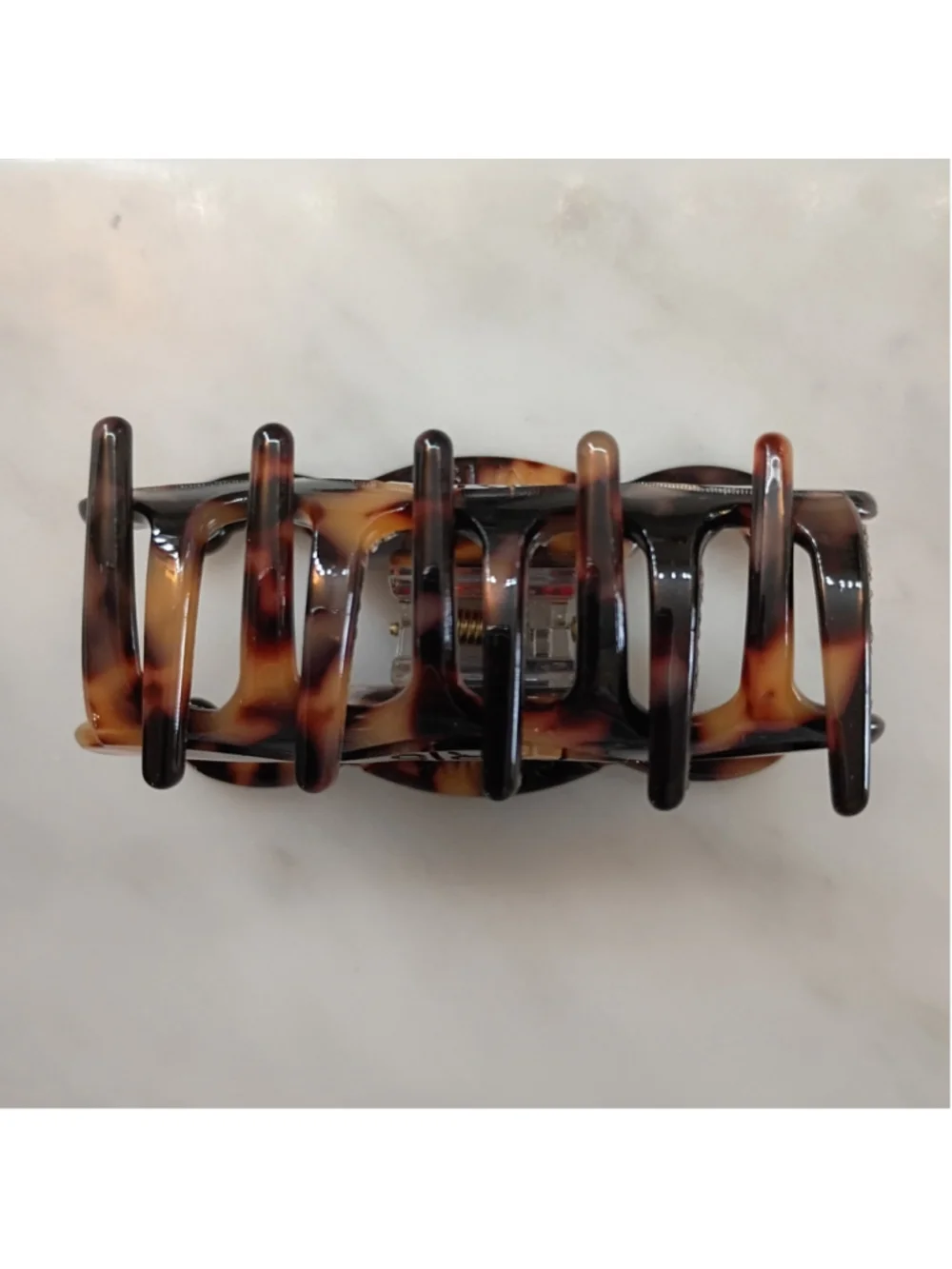 Women's Celine Tortoiseshell Hair Claw Clip, Approx 2in, Brown and Black